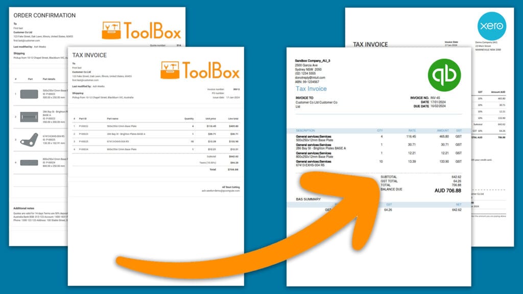 Tempus Tools is introducing ToolBox laser cutting quoting integrations with Xero and QuickBooks, two of the most common small business accounting systems.